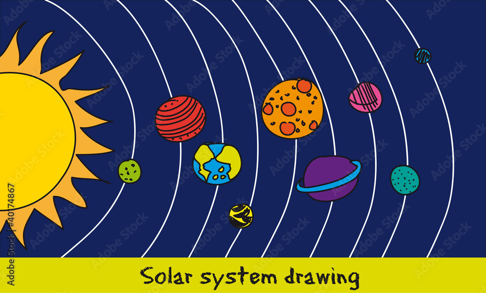Draw the Solar System Worksheet | Scouter Mom-nextbuild.com.vn