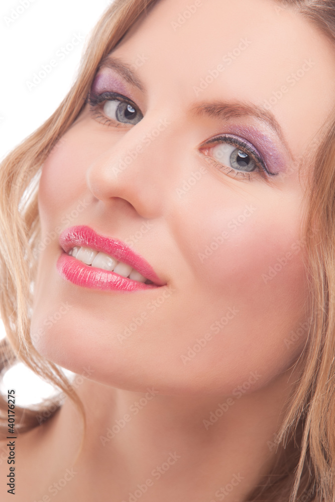 sensual blonde woman with bright makeup sensual blonde woman with bright makeup