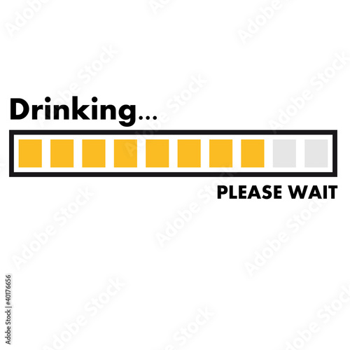 Bilde på lerret drinking_please_wait
