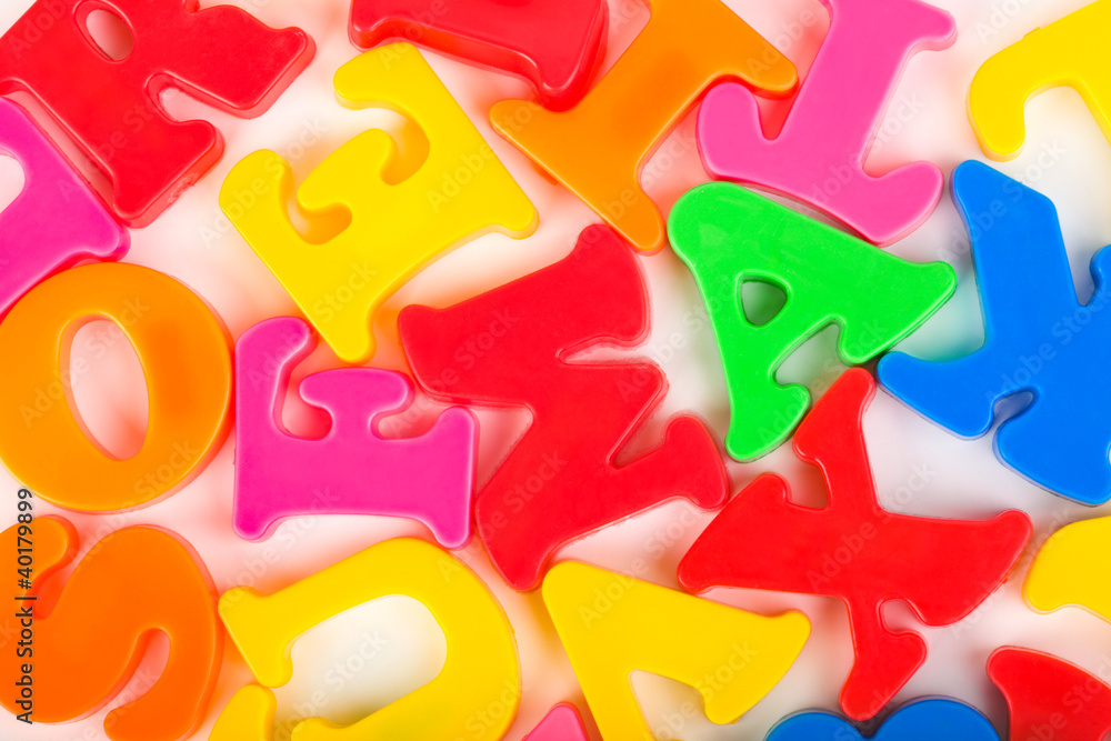 Naklejka premium Multicolored letters