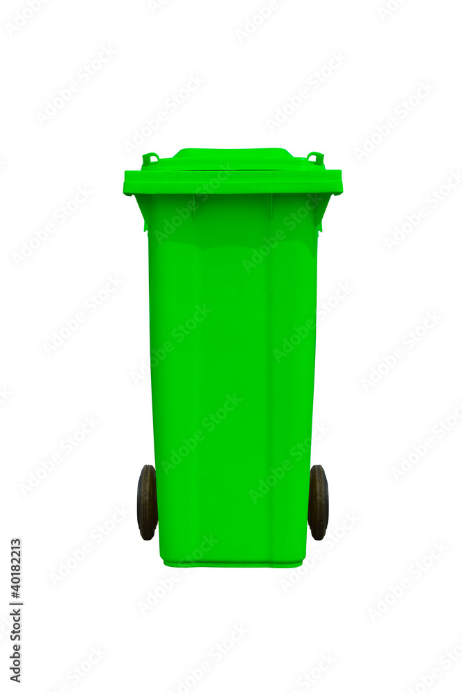 Obraz premium Large green trash can