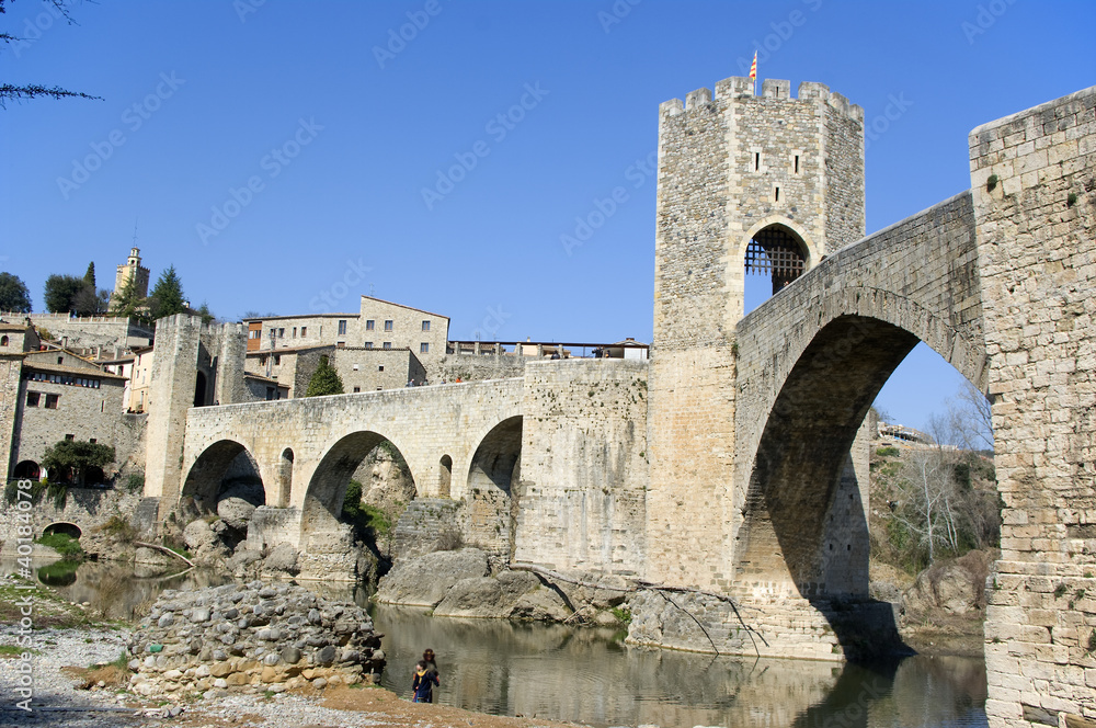 Medieval  city of Besalu.Catalonia.Spain