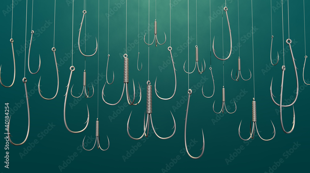 Fototapeta premium Fishing Hooks