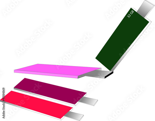 colourful pendrives