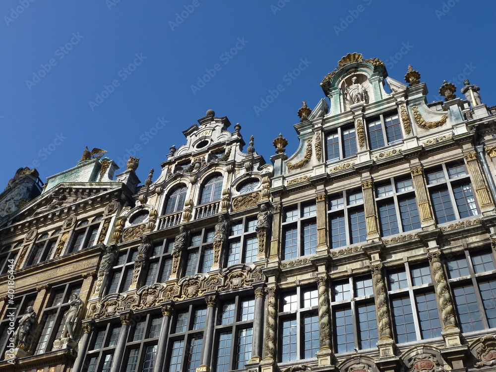 Historic guildhouse  on the grand place in Brussels in Belgium