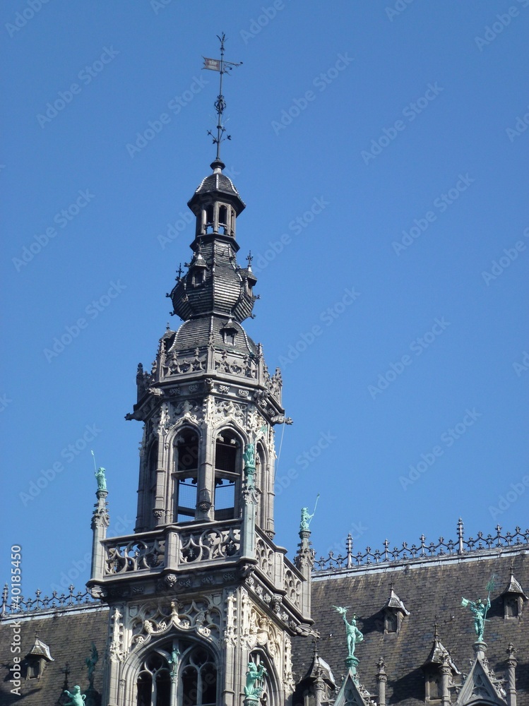 A detail of the Kings house on the grand place in Brussels