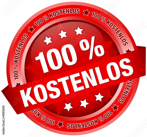 Button Banner "100% Kostenlos" rot