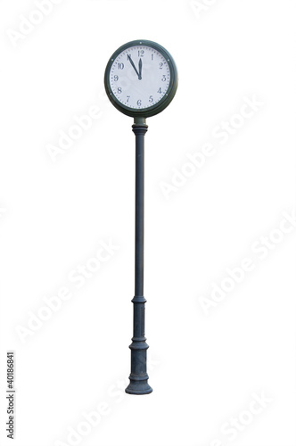 Street clock - white background