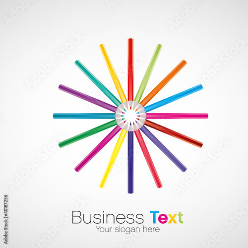 illustration, crayons de couleur