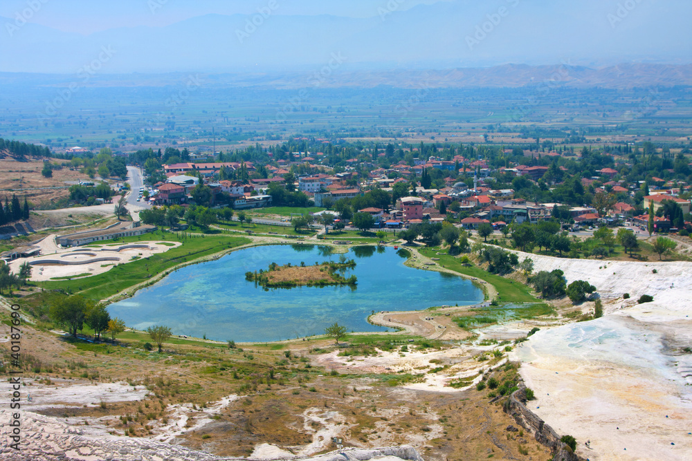 Pamukkale, Turkey, top view