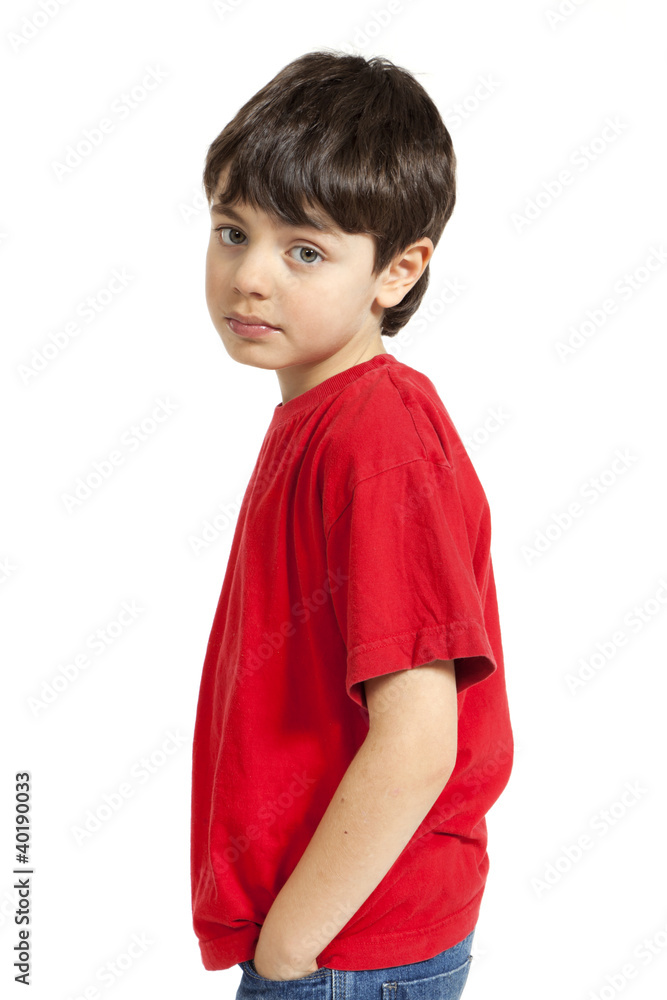 Portrait of adorable little boy, isolated on white background Portrait of adorable little boy, isolated on white background