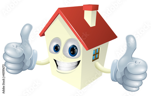 Cartoon House Mascot