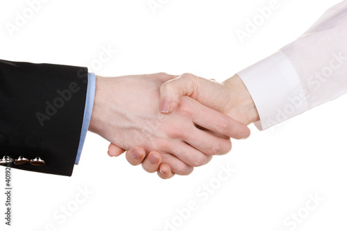 Wallpaper Mural Business handshake isolated on white Torontodigital.ca