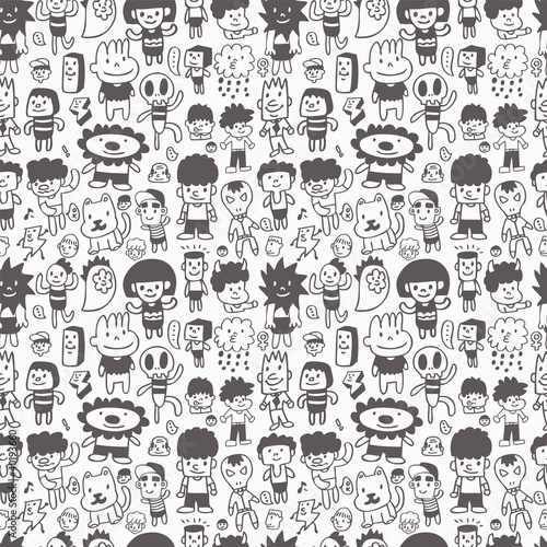 seamless cartoon pattern