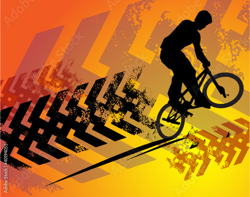 Cyclist abstract background, vector illustration #40194055