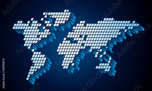 Dotted world map