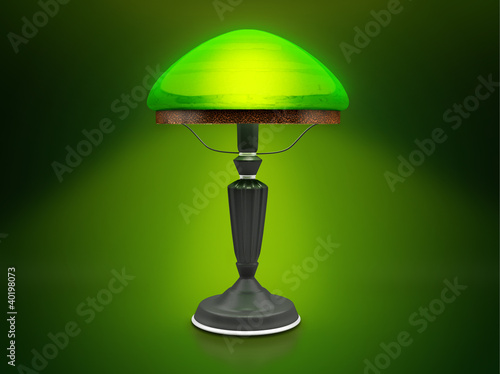 Vintage green lamp