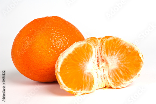 Tangerine isolated on white