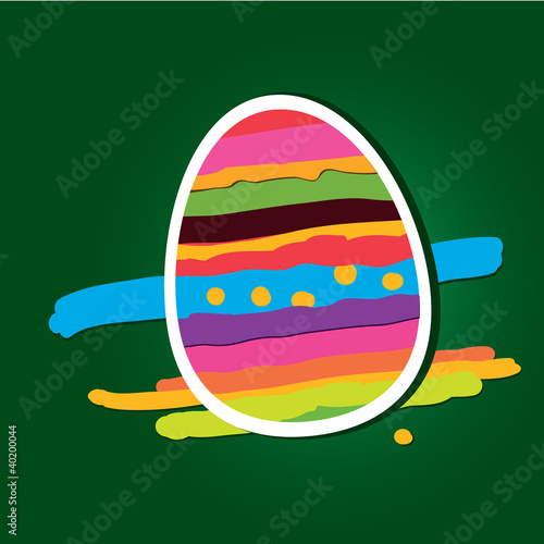 Fototapeta Naklejka Na Ścianę i Meble -  Colored Easter Greeting card.eps