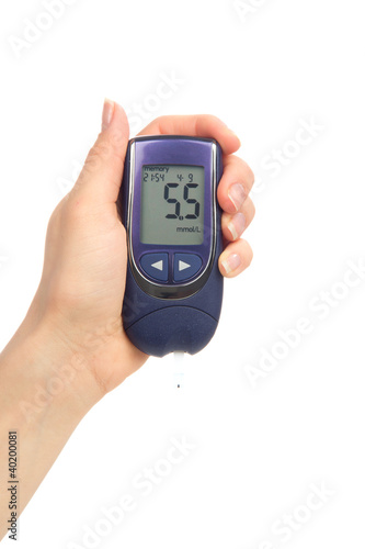 Diabetic glucometer for measuring glucose level blood test