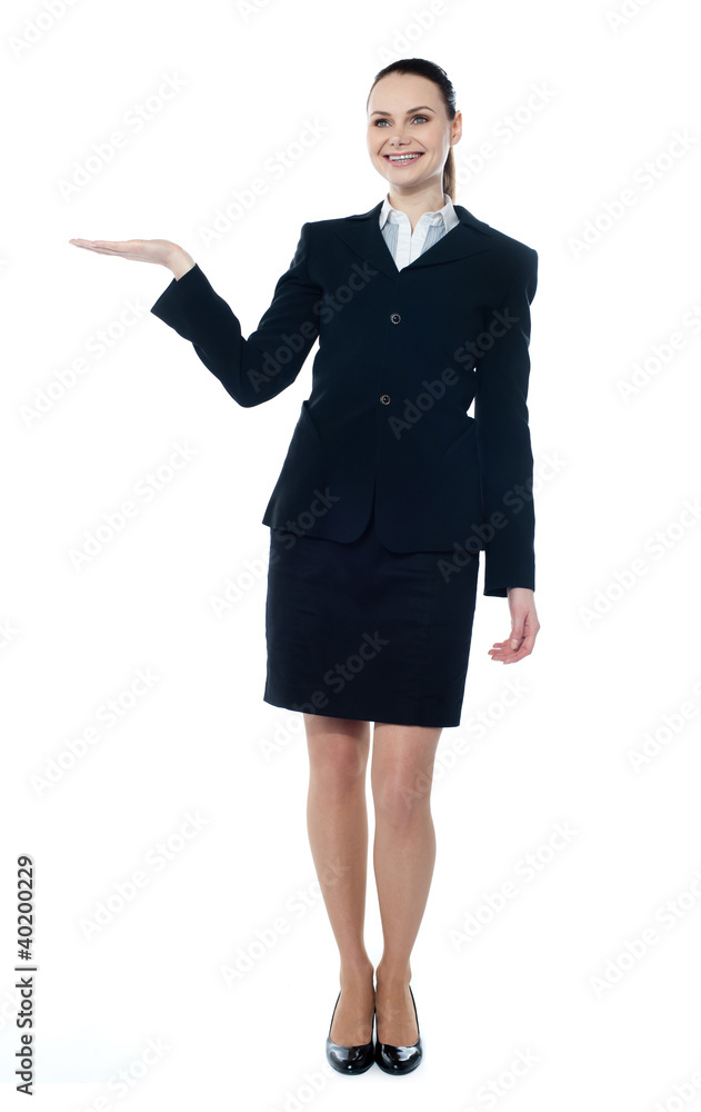 Full length of businesswoman showing copyspace Full length of businesswoman showing copyspace