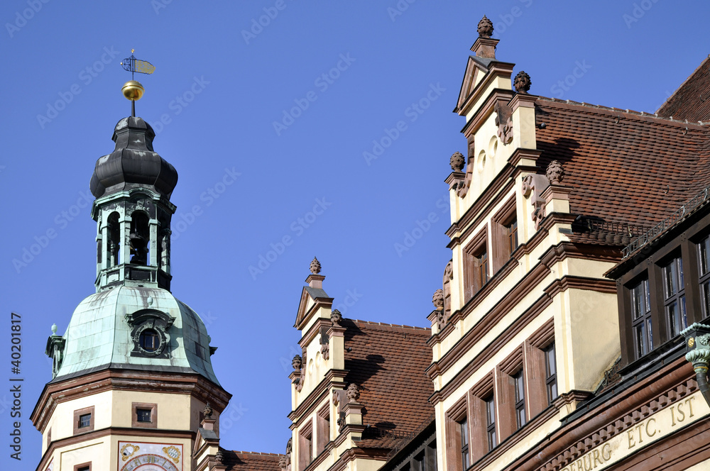 Leipzig Renaissance Bau - Detail Rathaus