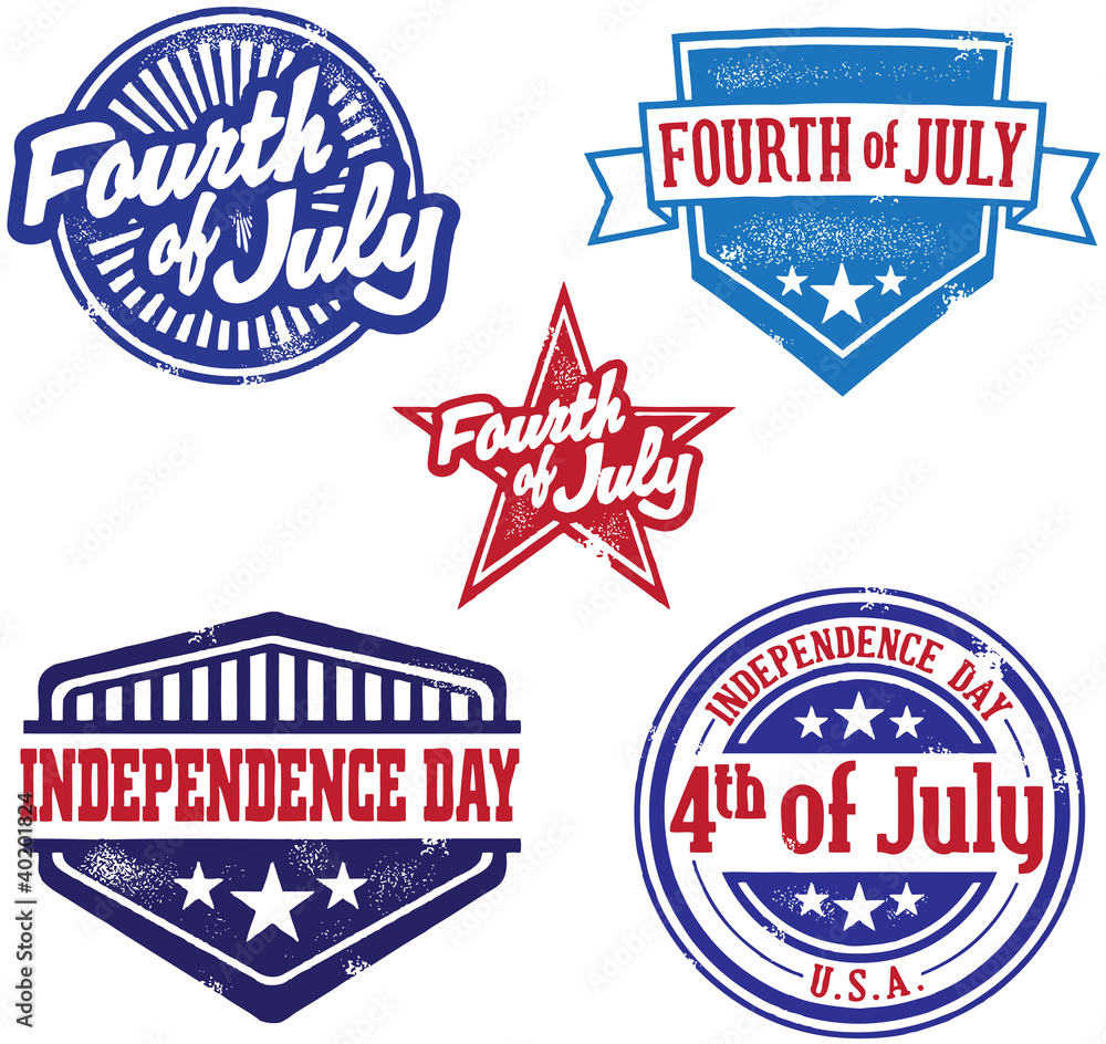 Fourth of July independence Day Stamp