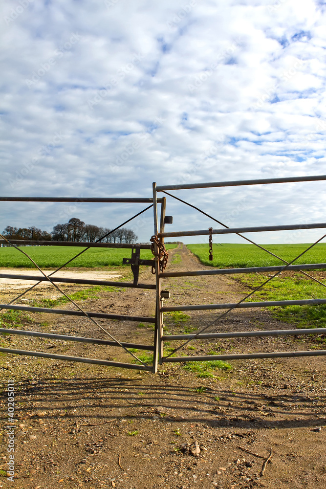 gate to a country field
