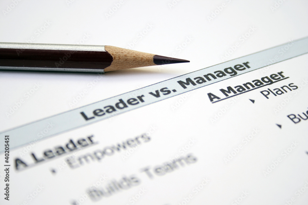 Leader versus manager Leader versus manager