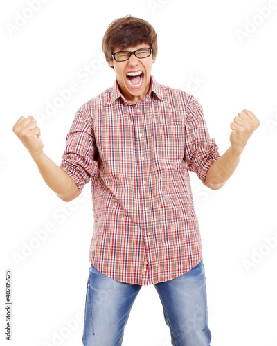 Photos Guy shouts of joy