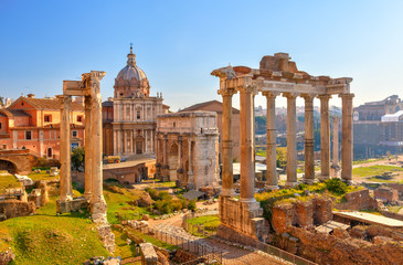 Acrylglasbilder Rom Antike Ruinen im Forum Romanum  © sborisov