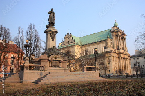 Adam Mickiewicz monument in Warsaw photo