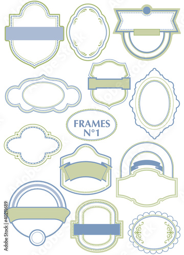 Set of ornate vector frames