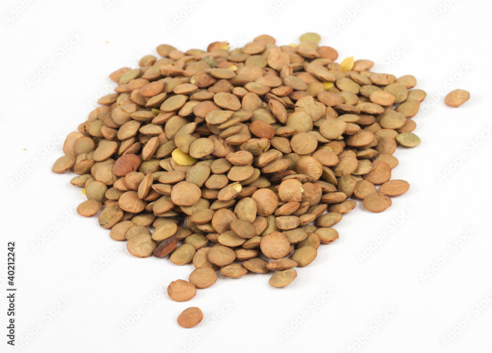 Lentils Isolated on White Background Lentils Isolated on White Background