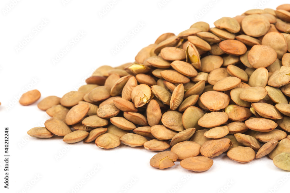 Lentils Isolated on White Background Lentils Isolated on White Background