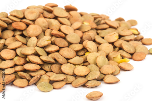 Lentils Isolated on White Background