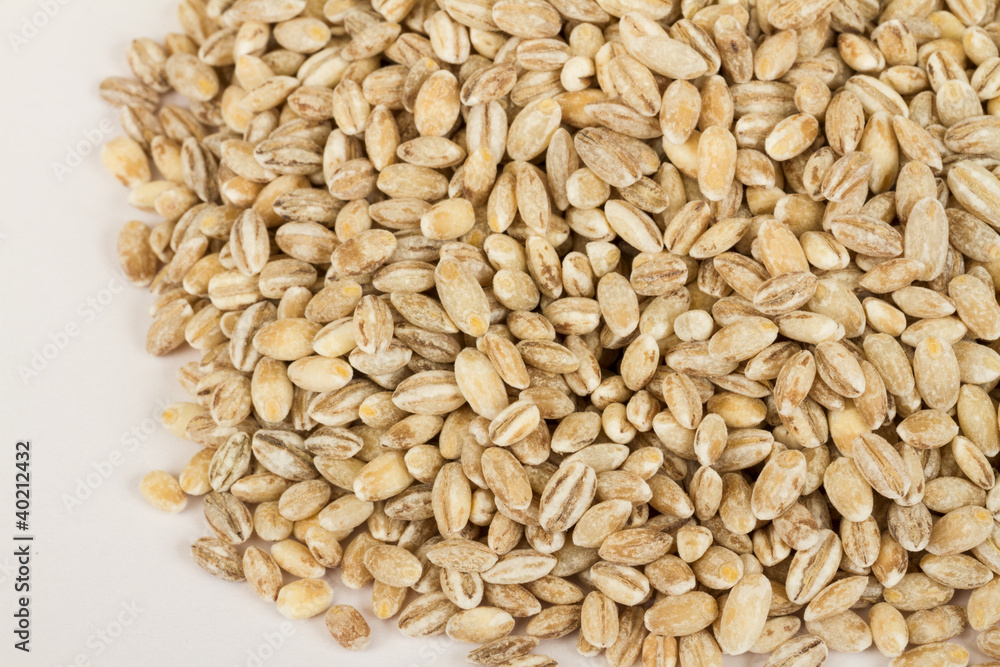 Pearl barley heap isolated on white Pearl barley heap isolated on white