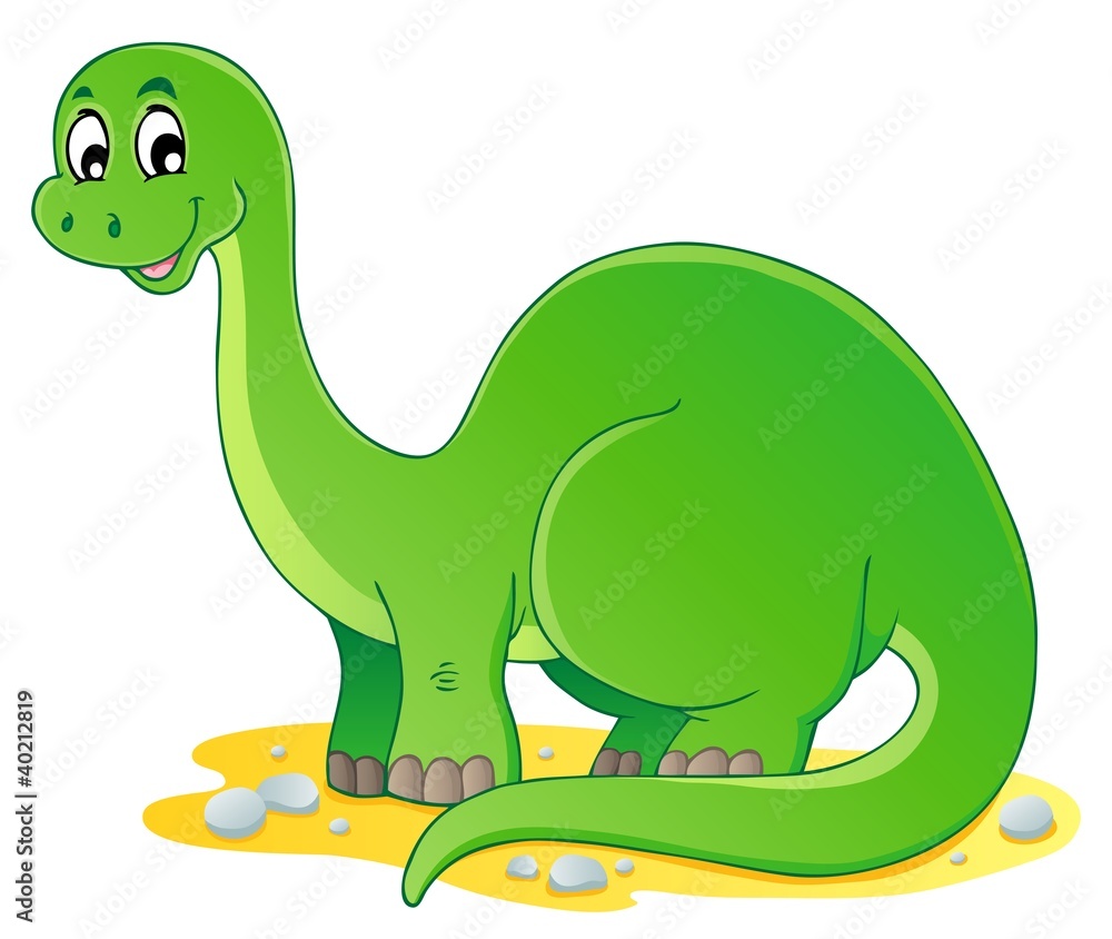 Naklejka premium Dinosaur theme image 1