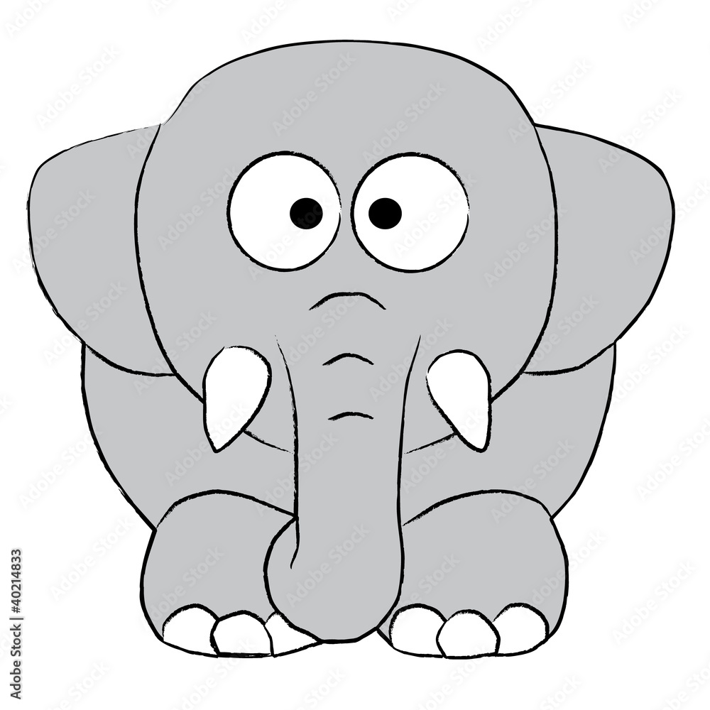 Obraz premium Elefant Zeichnung II