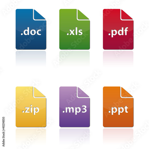 Dateiendungen .doc .xls .pdf .ppt .mp3 .zip