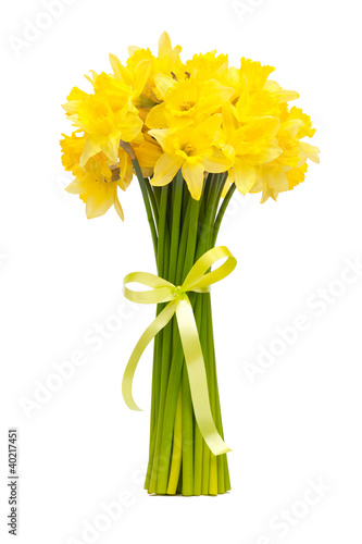 Fototapeta Naklejka Na Ścianę i Meble -  bouquet of daffodils isolated on white background