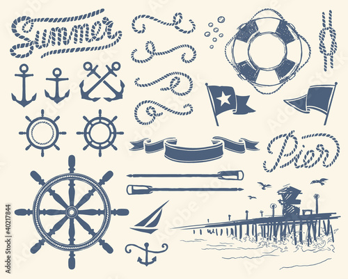 Tela Vintage nautical set