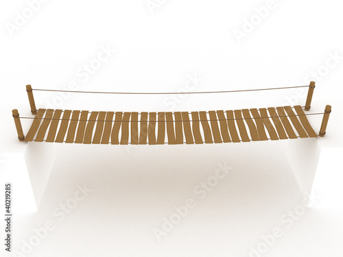 Suspension Bridge on a white background №3