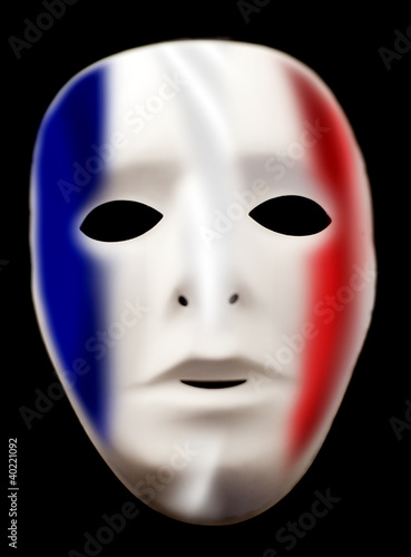 masque France drapeau français