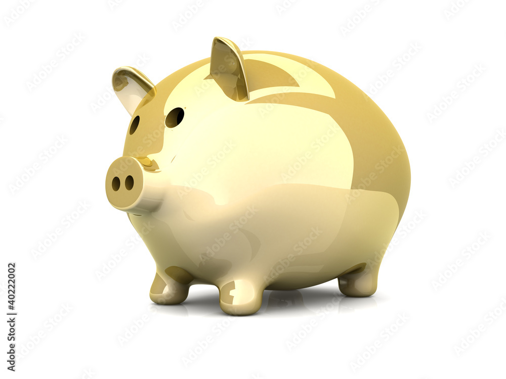 Fototapeta premium Goldenes Sparschwein
