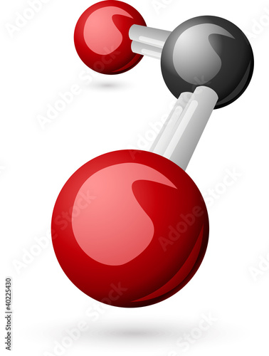CO2 Carbon Dioxide molecule