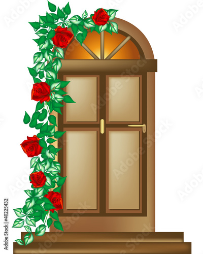 Porta con roseto