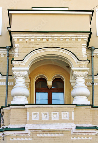 facade of the building with balcony