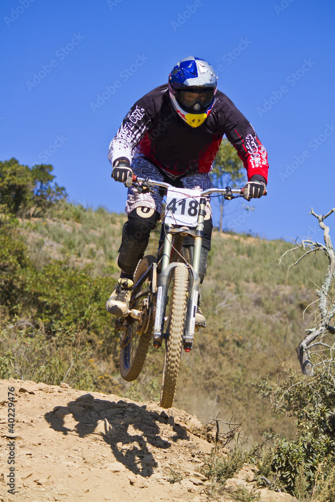 Naklejka premium downhill competition