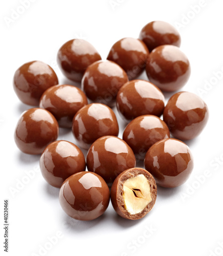 chocolate candy with nut sweet bonbon photo